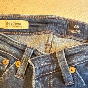 AG Adriano Goldschmied Women's Mid-Rise Blue Skinny Jeans